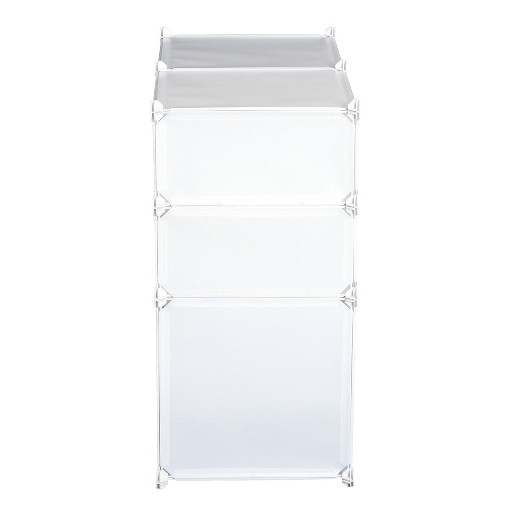 Easycomfort Armadio Modulare Scarpiera in Plastica Guardaroba Scaffale Portascarpe 75×37×73cm white