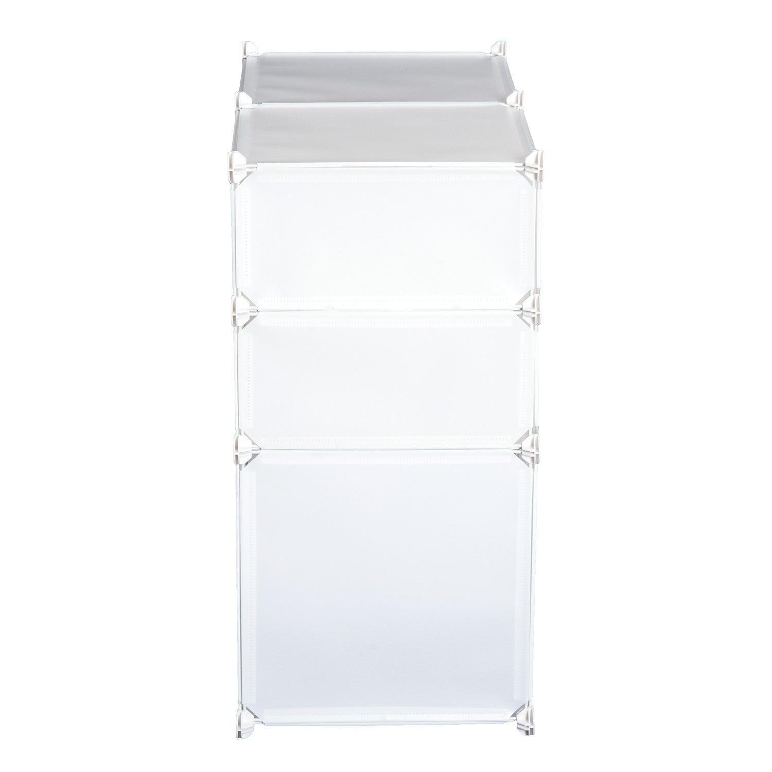 Easycomfort Armadio Modulare Scarpiera in Plastica Guardaroba Scaffale Portascarpe 75×37×73cm white