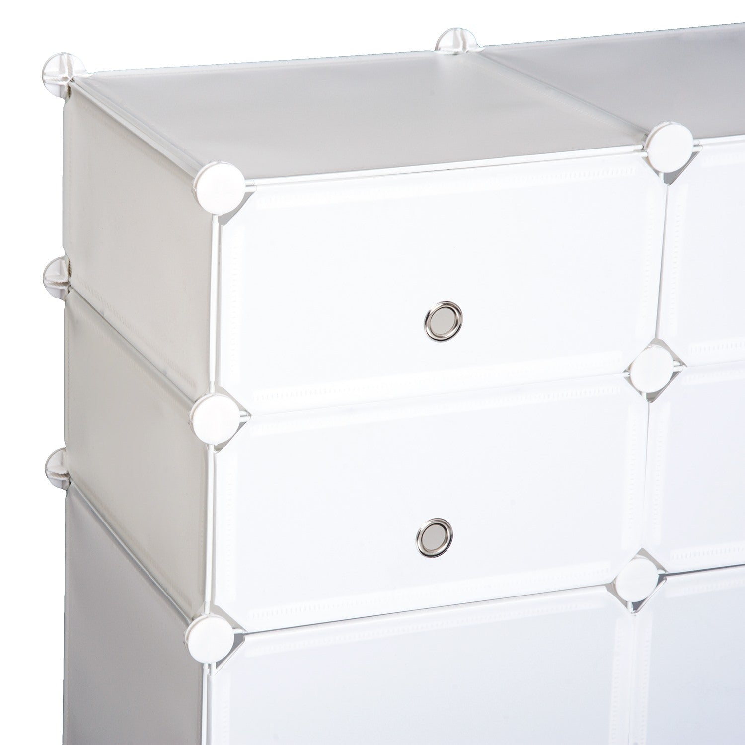 Easycomfort Armadio Modulare Scarpiera in Plastica Guardaroba Scaffale Portascarpe 75×37×73cm white