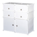 Easycomfort Armadio Modulare Scarpiera in Plastica Guardaroba Scaffale Portascarpe 75×37×73cm white