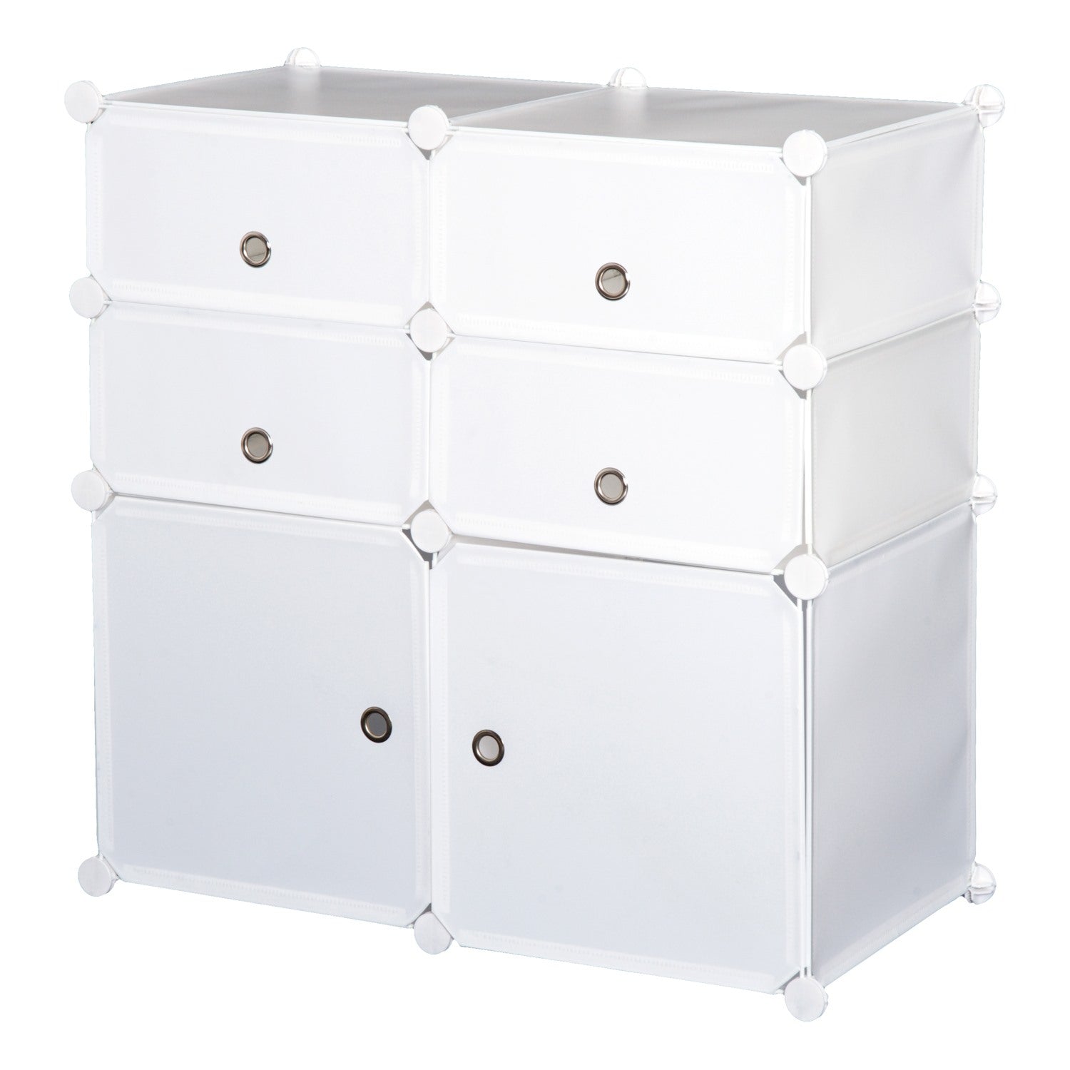 Easycomfort Armadio Modulare Scarpiera in Plastica Guardaroba Scaffale Portascarpe 75×37×73cm white