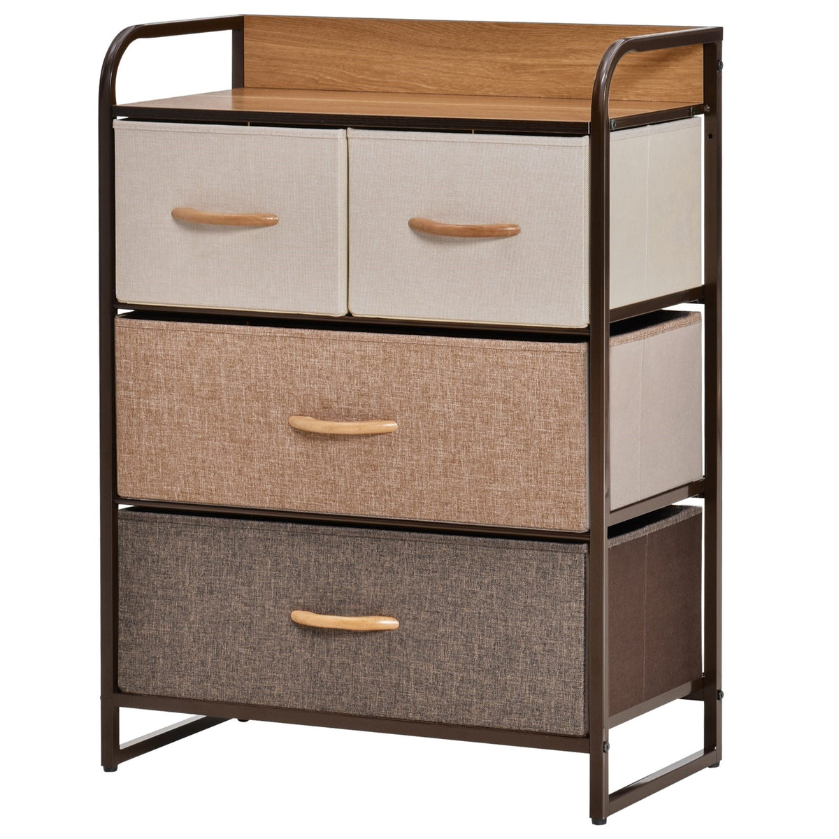 EasyComfort ladekast met 4 opvouwbare stoffen lades