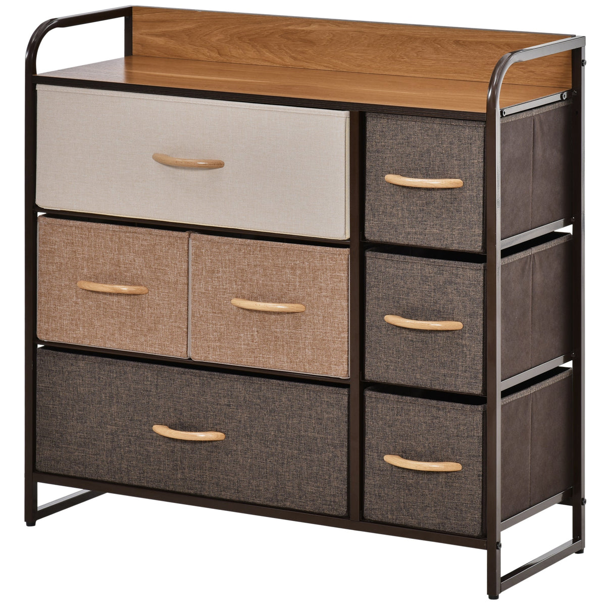 EasyComfort 7-laden ladekast met stoffen lades