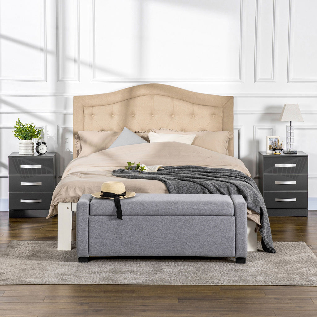 EasyComfort Set 2 Comodini Moderni with 3 Cassetti per Camera da Letto e Soggiorno in Truciolato, 40x36x56 cm, Grigio