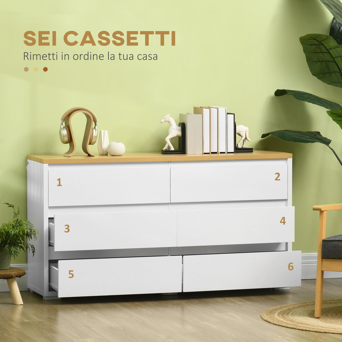 EasyComfort 6-ladekast 140x37x75 cm