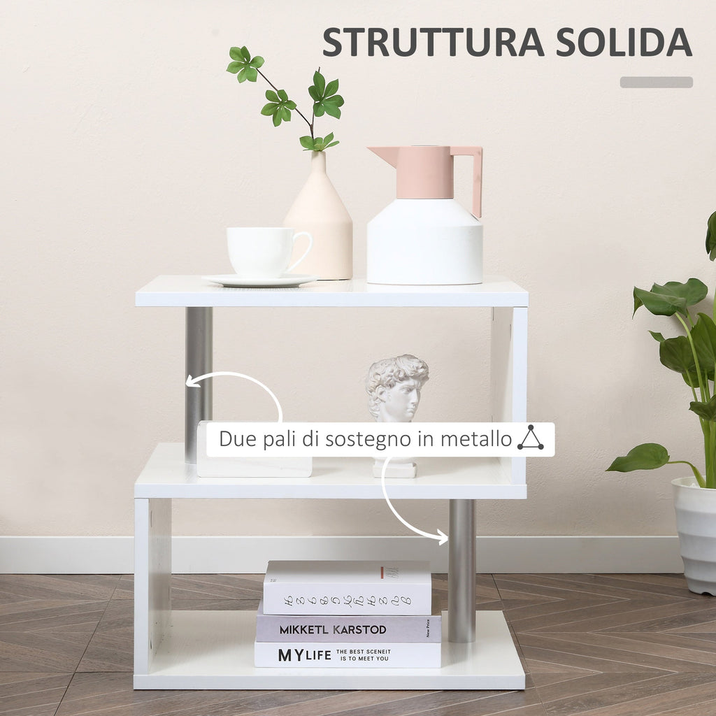 Easycomfort Moderno Tavolino Basso Da Salotto in Legno 50 x 50 x 50cm white