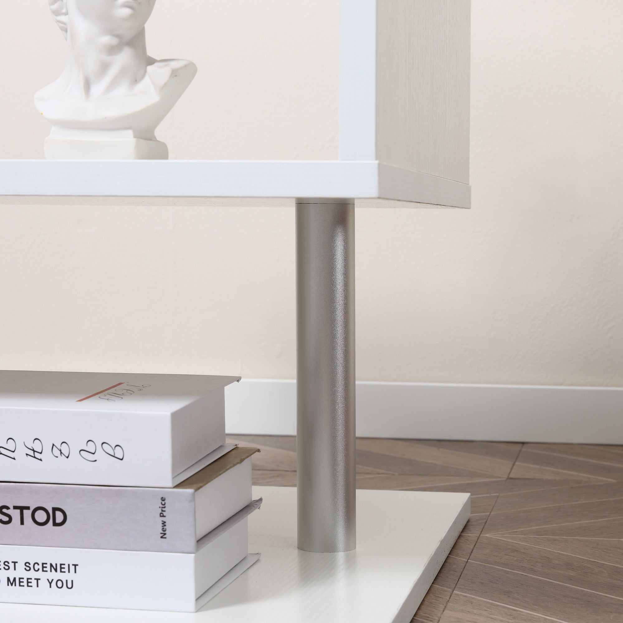 Easycomfort Moderno Tavolino Basso Da Salotto in Legno 50 x 50 x 50cm white