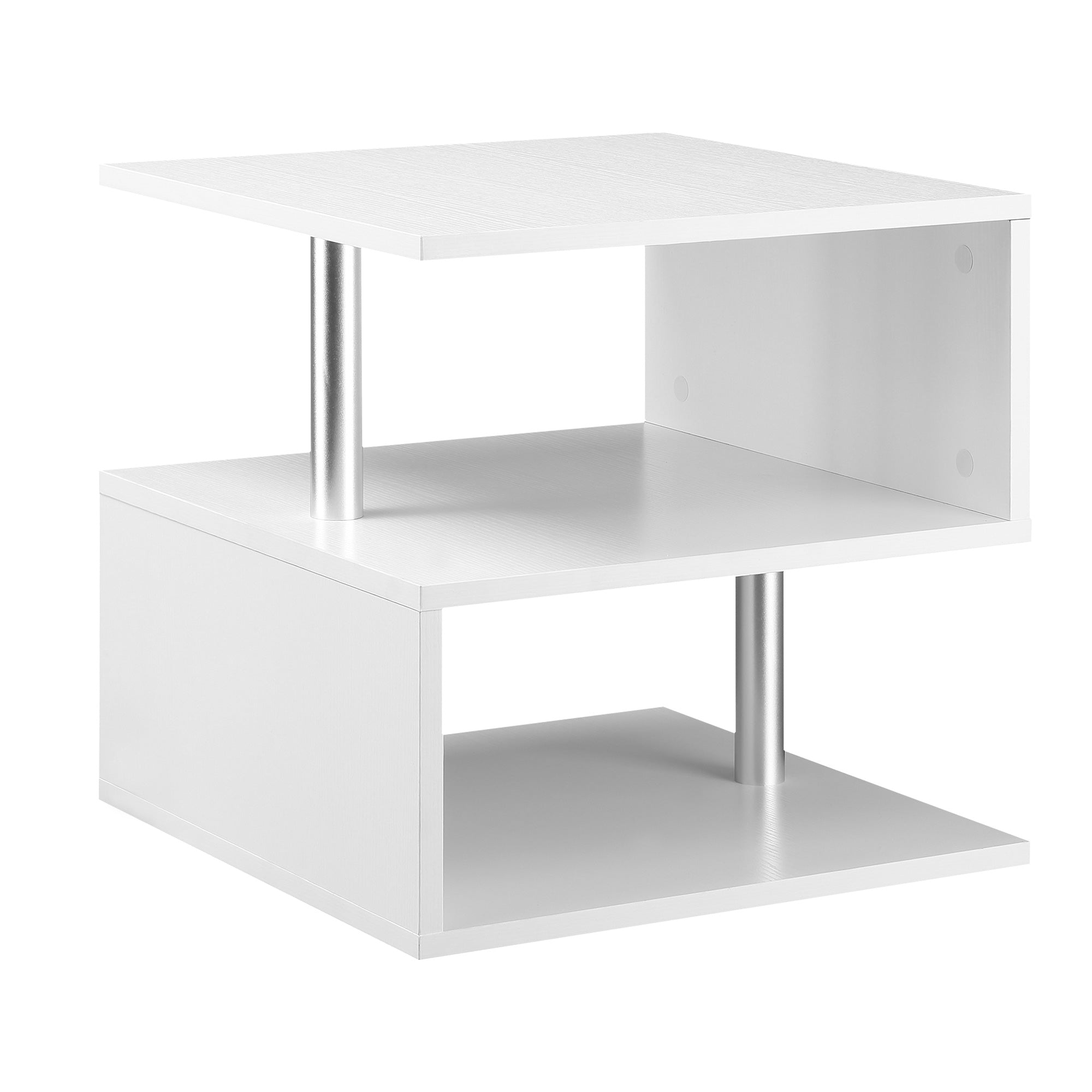Easycomfort Moderno Tavolino Basso Da Salotto in Legno 50 x 50 x 50cm white