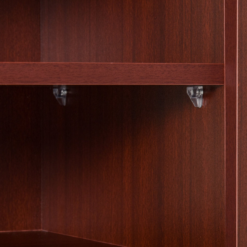 Easycomfort Mobile Porta TV Classico da Soggiorno with 2 ripiani e 2 Armadietti, in MDF e Acciaio Inox, Marrone, 120x39.5x52cm
