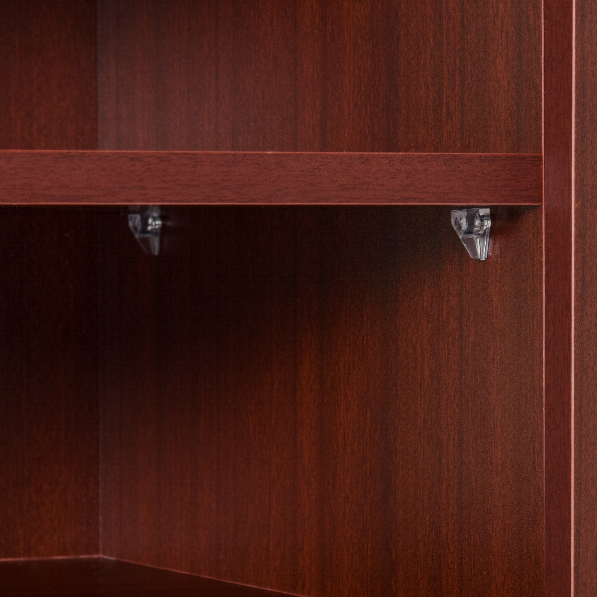 Easycomfort Mobile Porta TV Classico da Soggiorno with 2 ripiani e 2 Armadietti, in MDF e Acciaio Inox, Marrone, 120x39.5x52cm