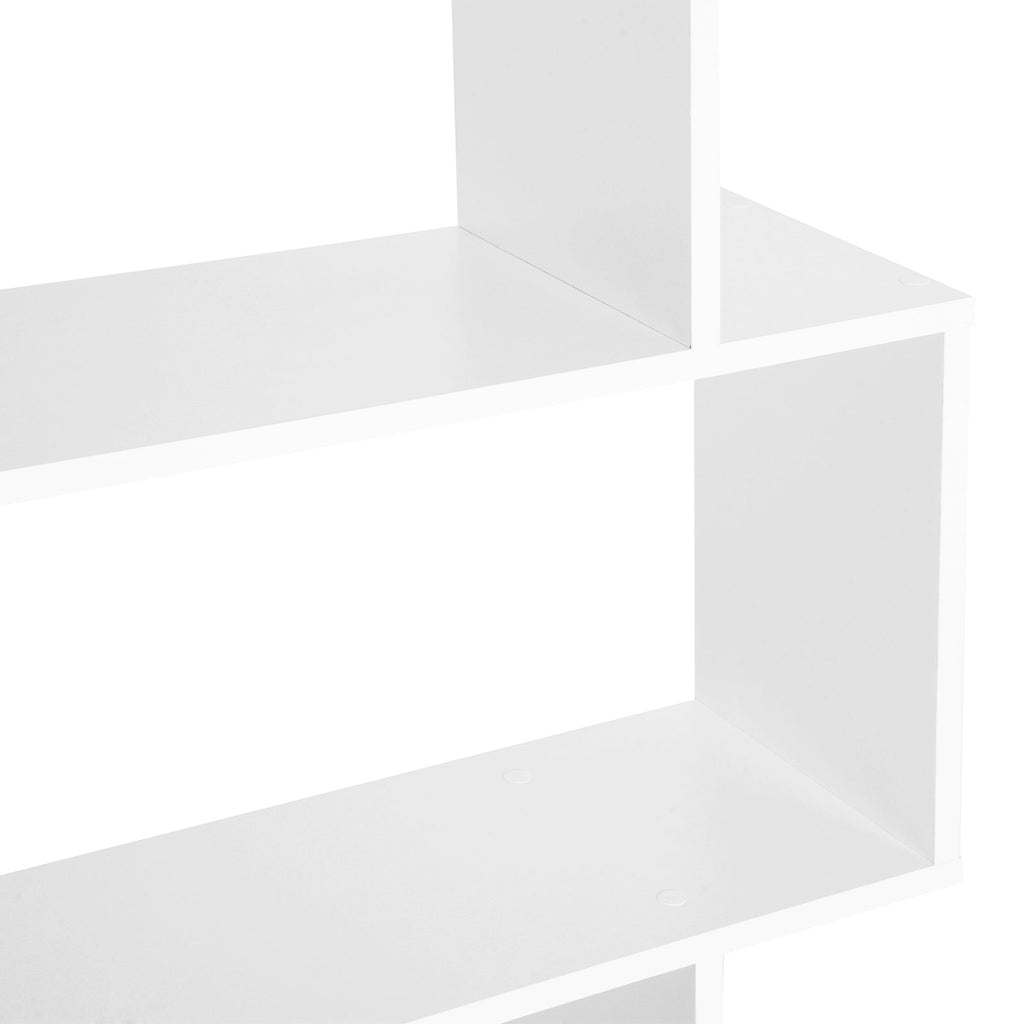 Easycomfort Scaffale Alto with 6 Ripiani, Libreria Scaffalatura in Legno Design Moderno, white 80 × 23 × 192cm