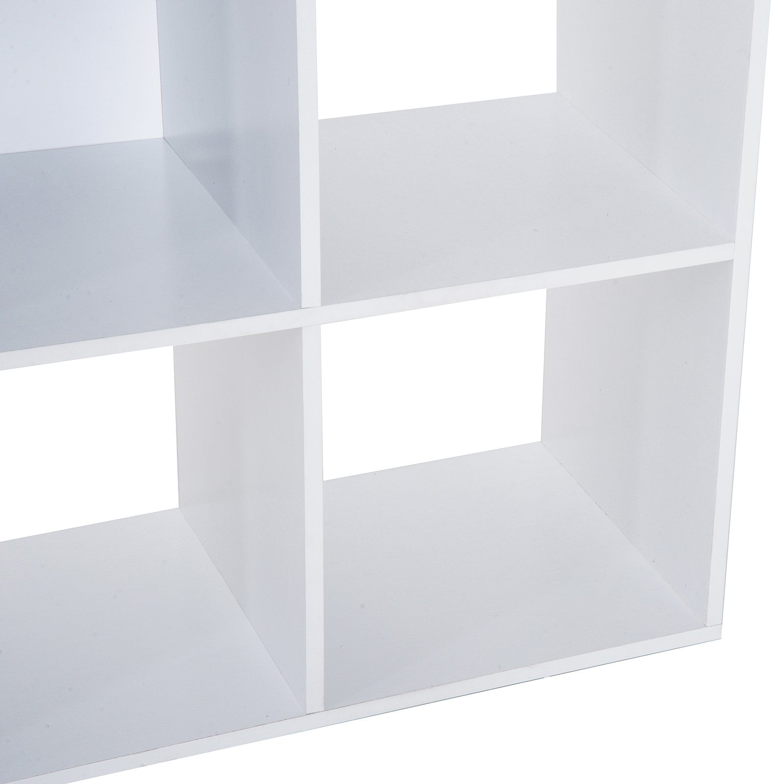 Easycomfort Libreria Bianca per Casa e Ufficio, Scaffale dal Design Moderno with 9 Scomparti in Legno, 91x29.5x91cm