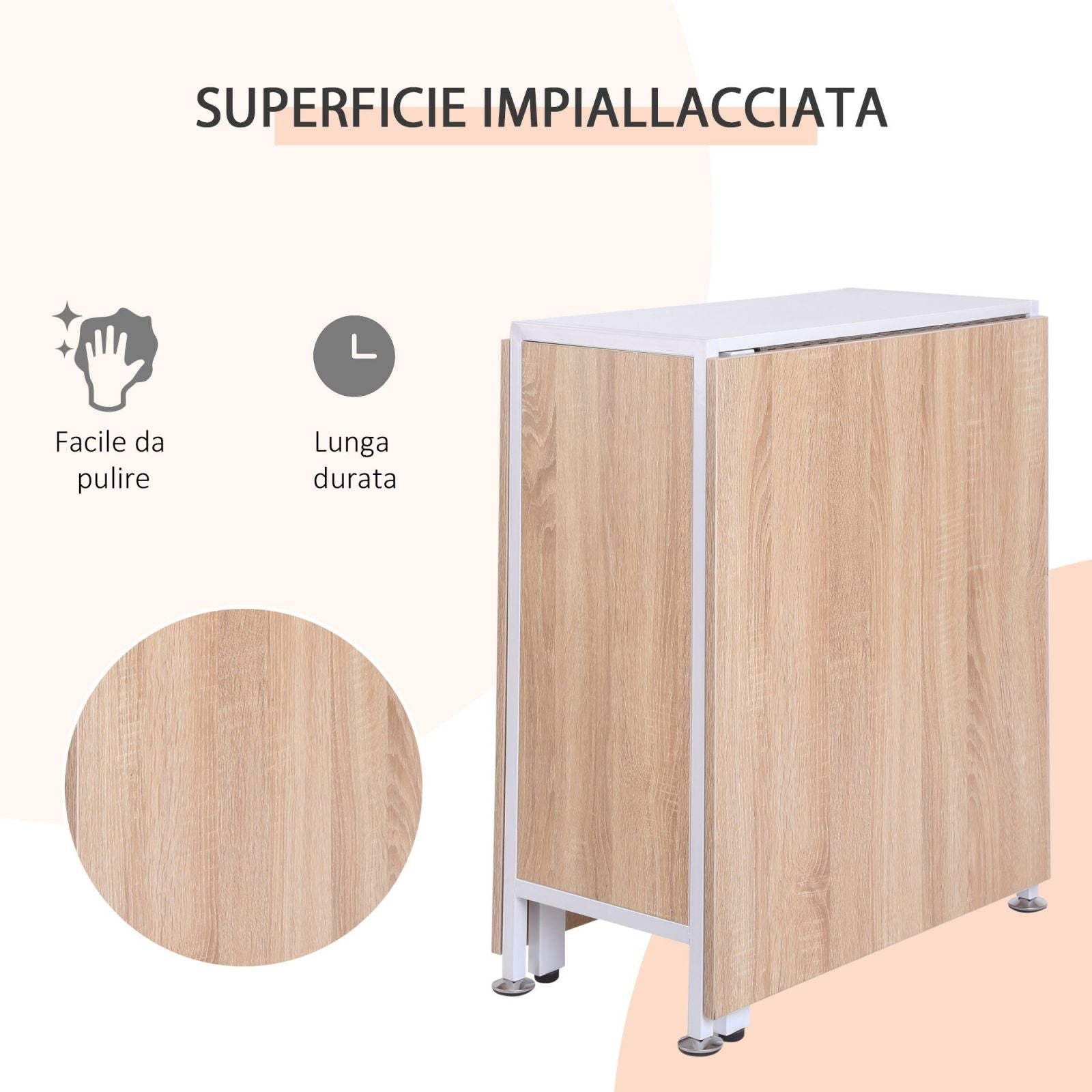 EasyComfort opklapbare tafel met 4 opbergvakken
