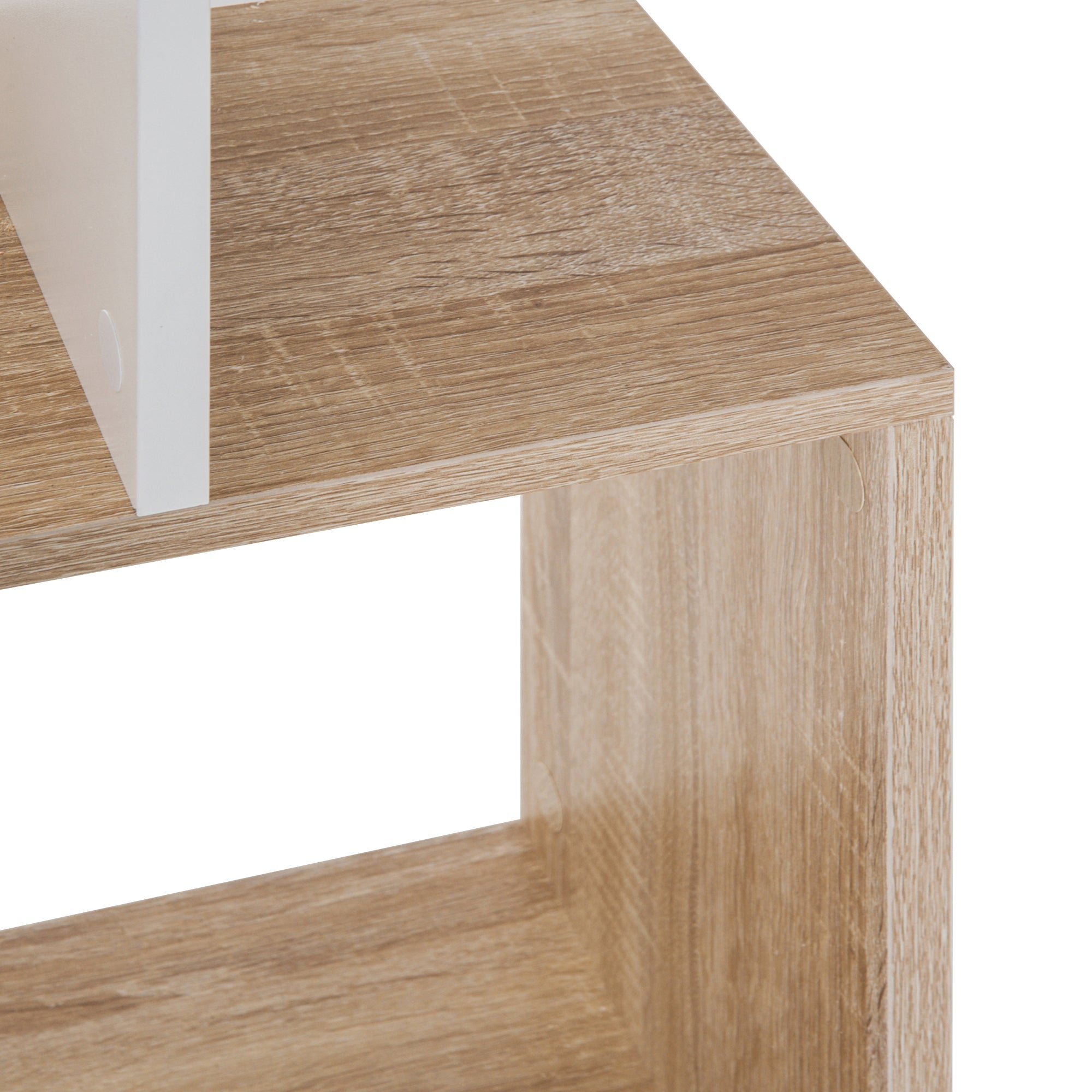 Easycomfort Libreria Moderna 5 Ripiani Pratici Finitura Eccellente, Superficie Liscia e a Prova di Umidità in Legno Truciolato white 60×24×184.5cm