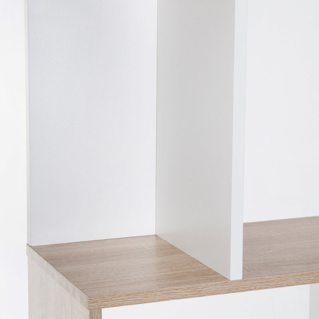Easycomfort Libreria Moderna 5 Ripiani Pratici Finitura Eccellente, Superficie Liscia e a Prova di Umidità in Legno Truciolato white 60×24×184.5cm