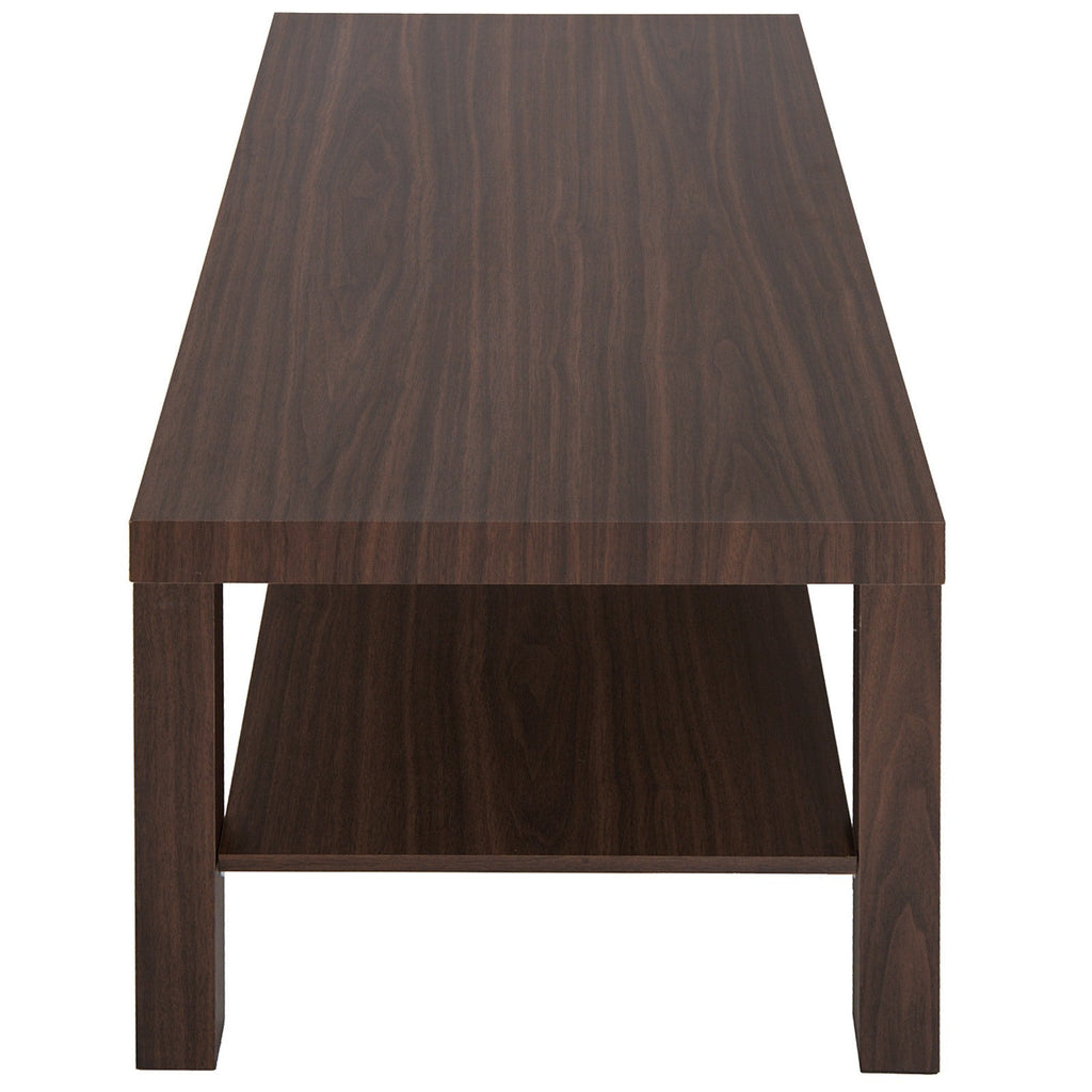 Easycomfort Tavolino da Salotto Rettangolare Classico with Ripiano Portaoggetti in Legno 90×45×44.5cm