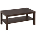 Easycomfort Tavolino da Salotto Rettangolare Classico with Ripiano Portaoggetti in Legno 90×45×44.5cm