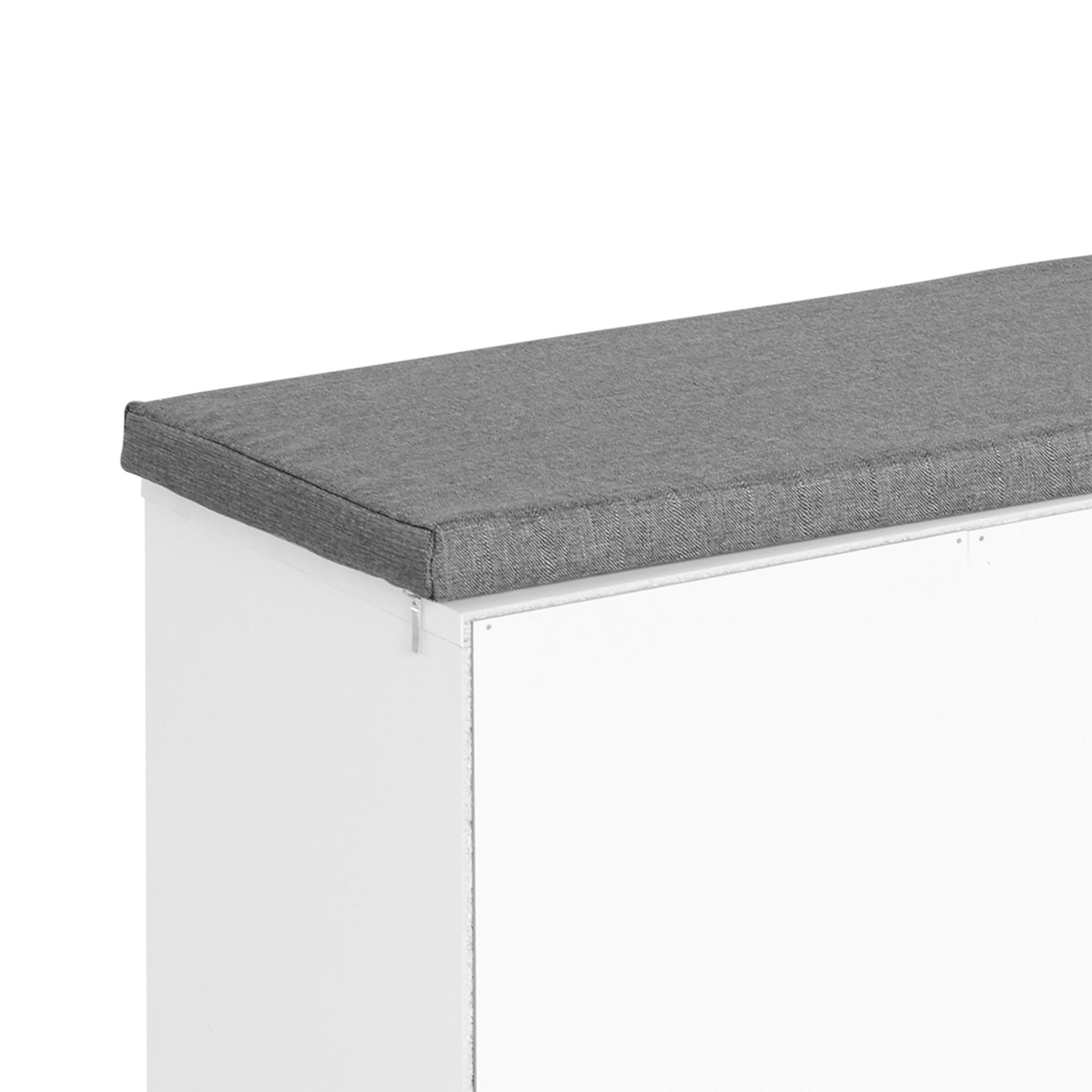 Easycomfort Scarpiera Panchina 8-10 Paia di Scarpe Ripiani Regolabili, Legno, white, 104 x 30 x 48 cm