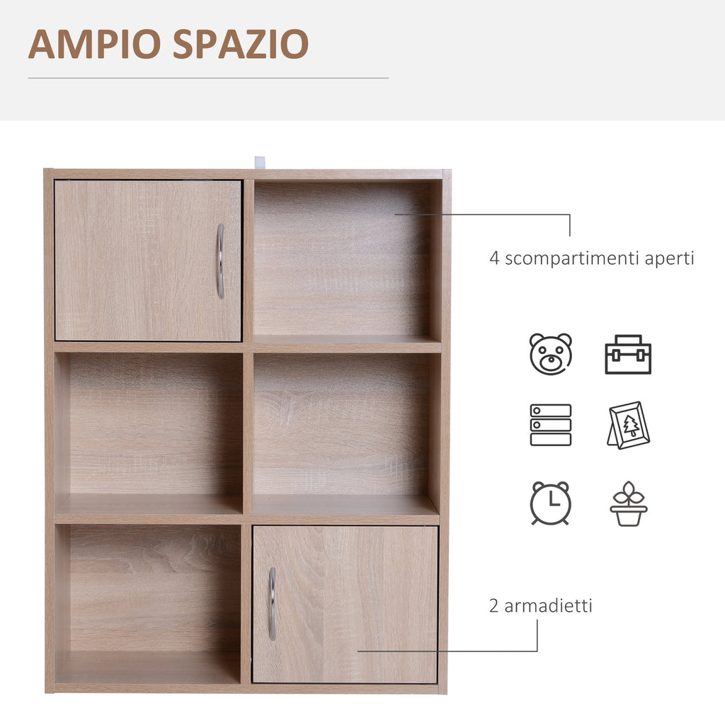 EasyComfort Boekenkast 6 vakken 61,5x29,5x80 cm