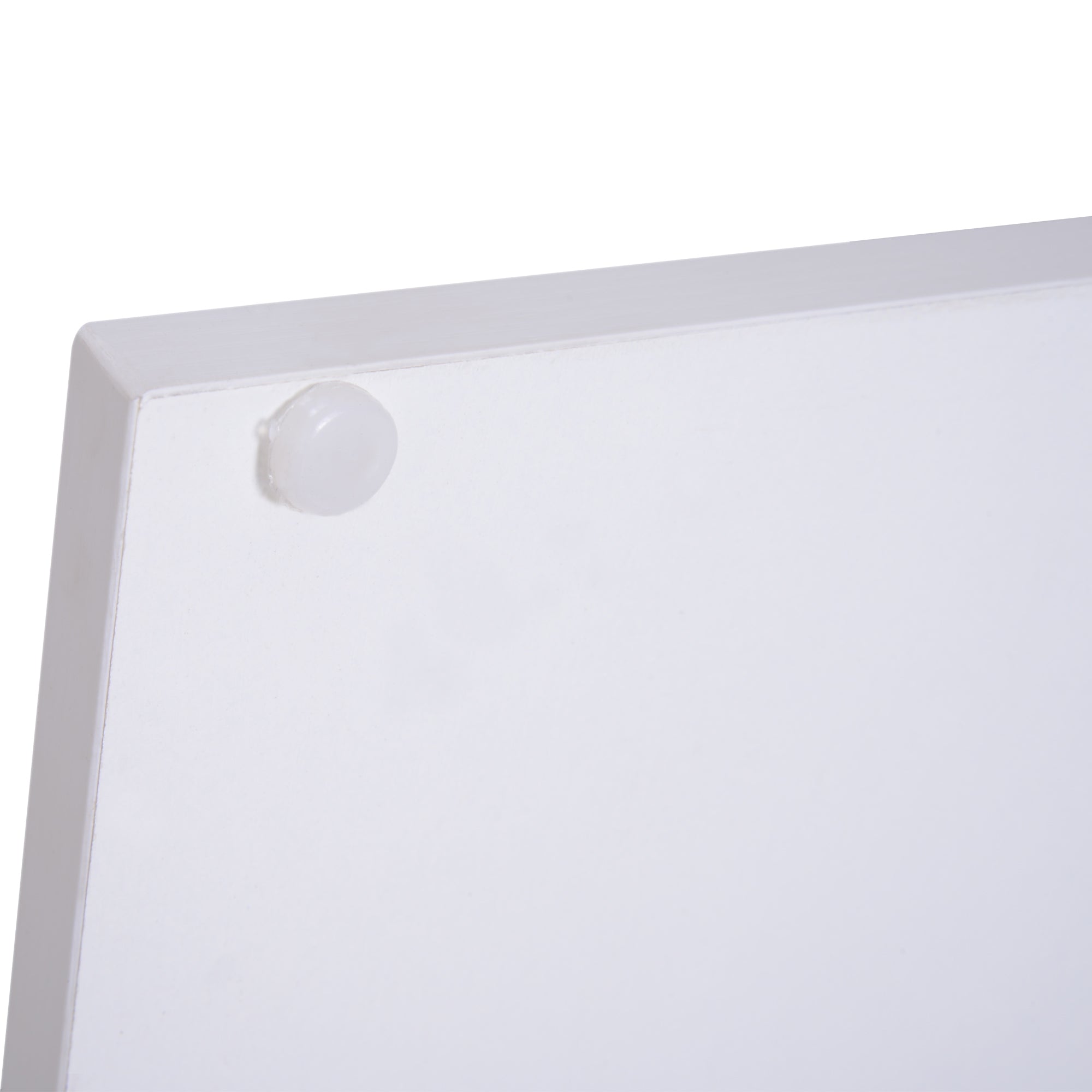 Easycomfort Tavolino da Caffè 2 Ripiani Aperti Design Moderno Salotto Soggiorno Legno 40x40x43cm white