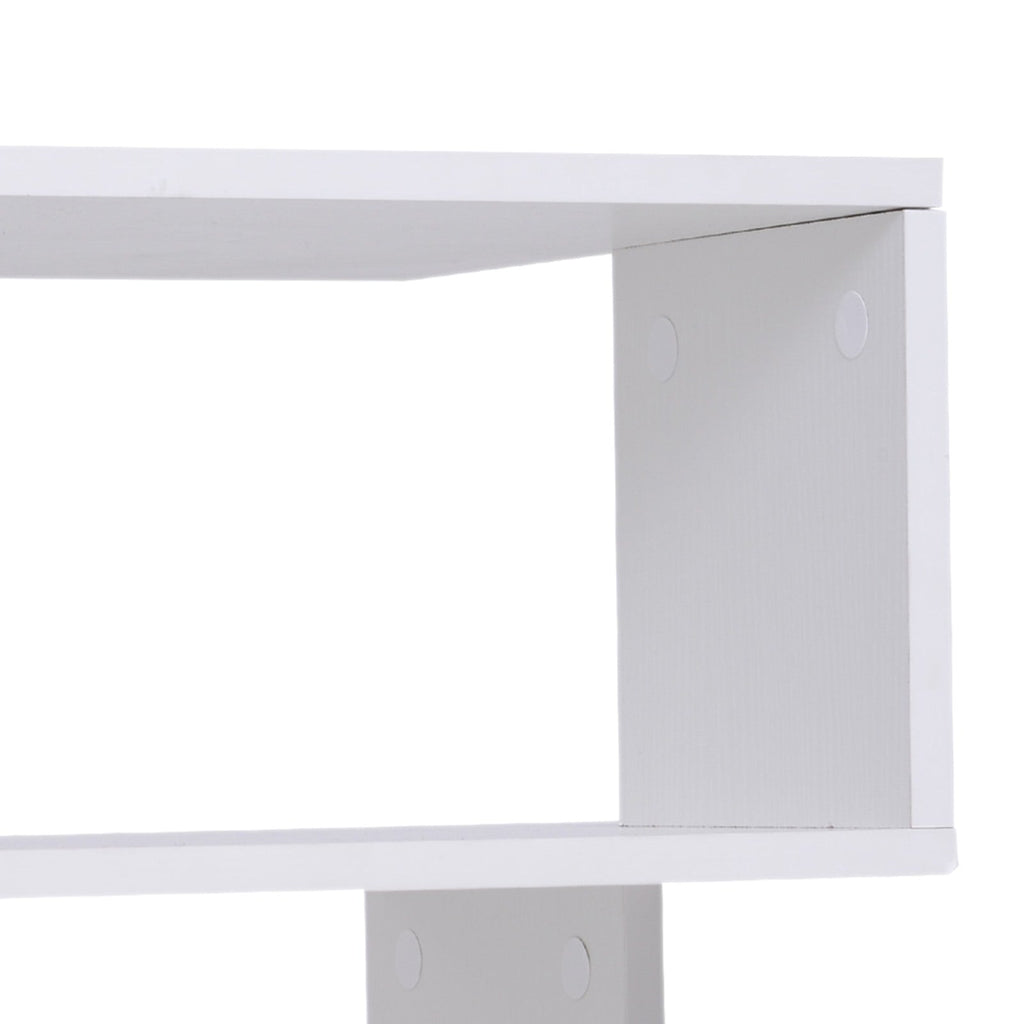 Easycomfort Tavolino da Caffè 2 Ripiani Aperti Design Moderno Salotto Soggiorno Legno 40x40x43cm white