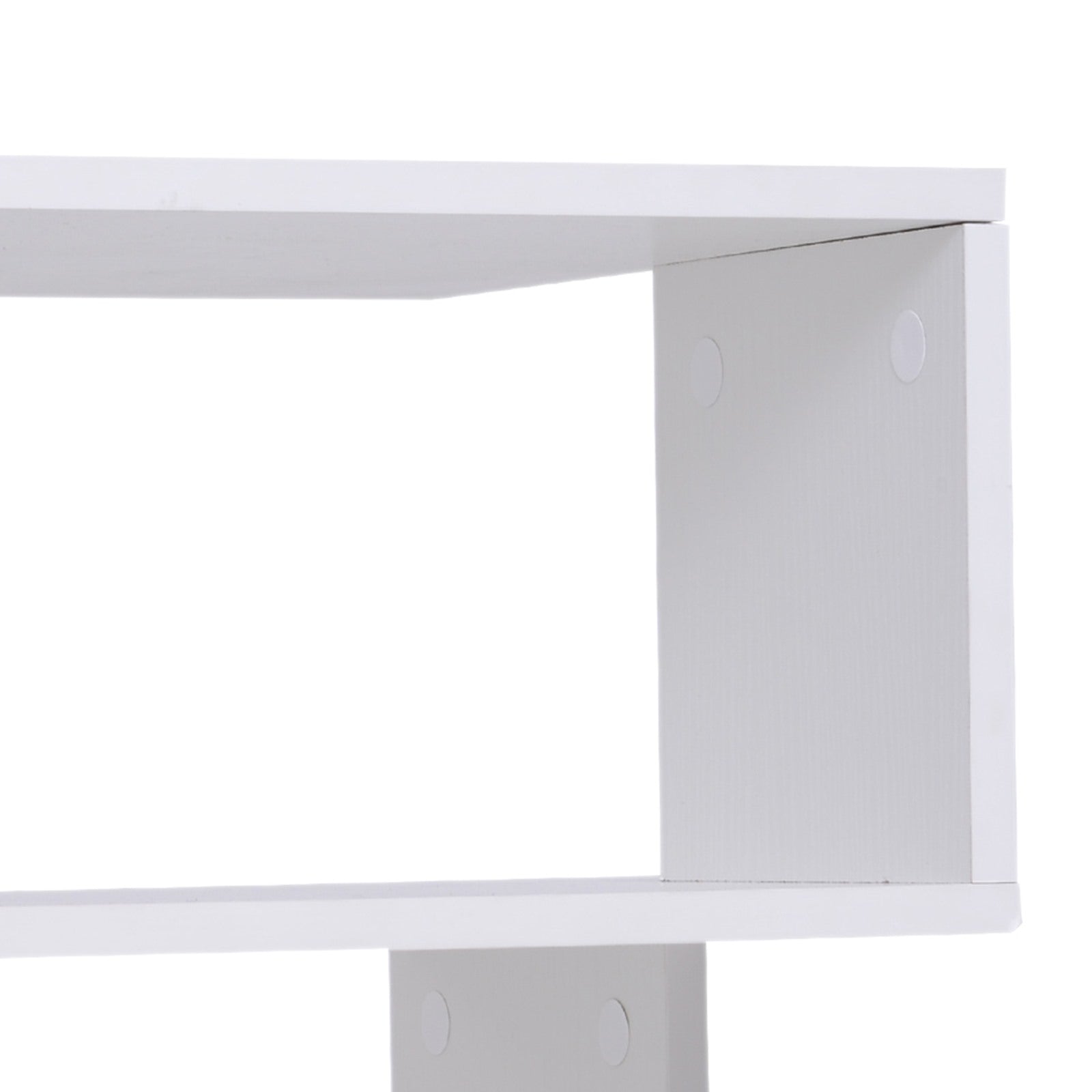 Easycomfort Tavolino da Caffè 2 Ripiani Aperti Design Moderno Salotto Soggiorno Legno 40x40x43cm white