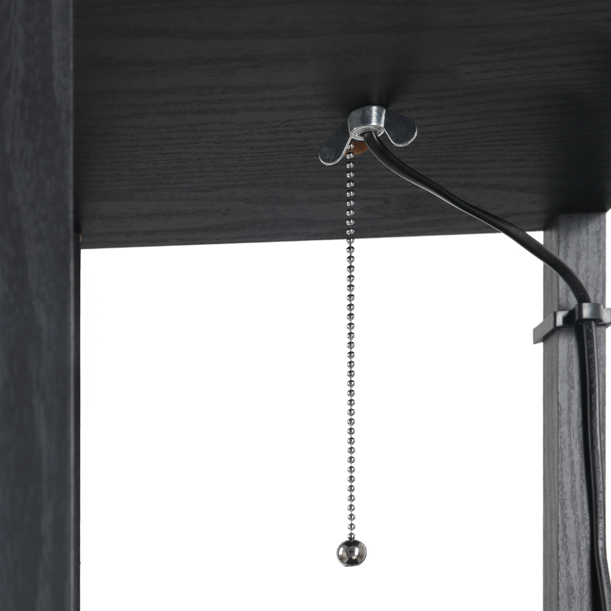 Easycomfort Lampada da Terra Moderna, Lampadina Illuminazione Interna Salvaspazio with Ripiani da Soggiorno Cotone, MDF 26 x 26 x 160 cm black e white