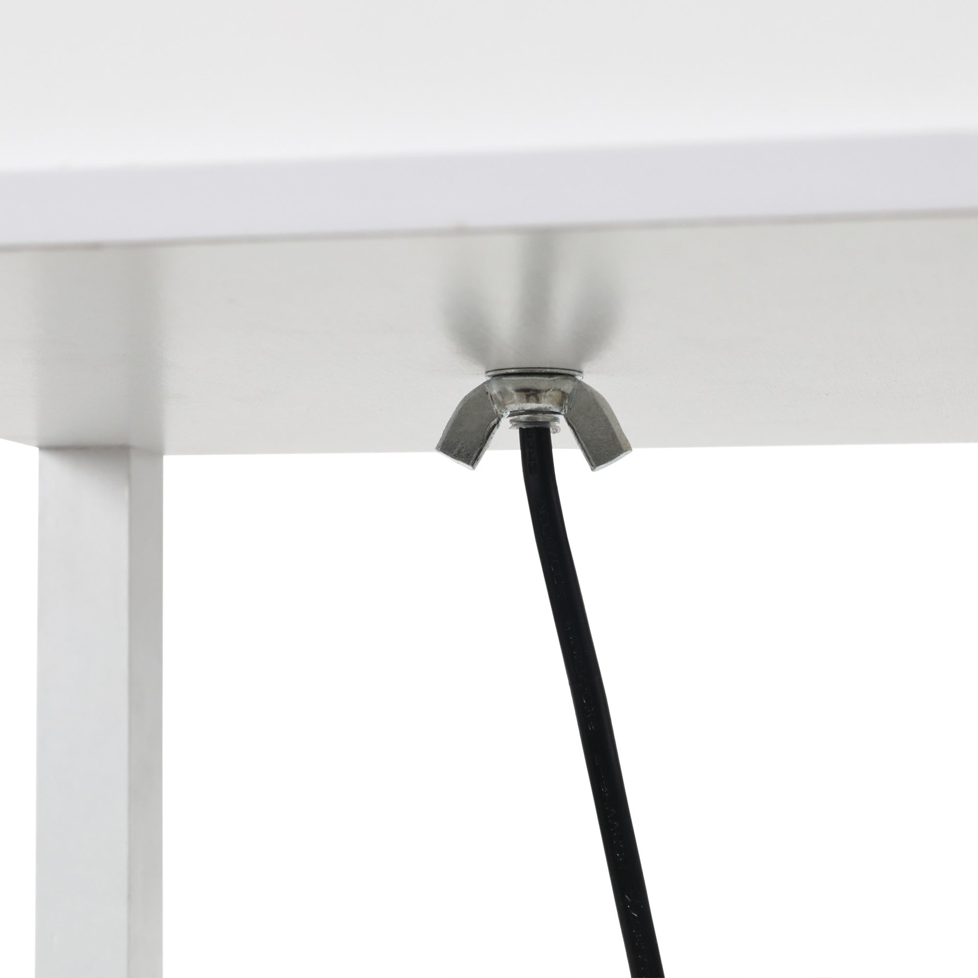 Easycomfort Lampada da Terra with 3 Mensole Integrate, Attacco E27 Potenza 40W, Arredamento Moderno in MDF, 26x26x160cm, white
