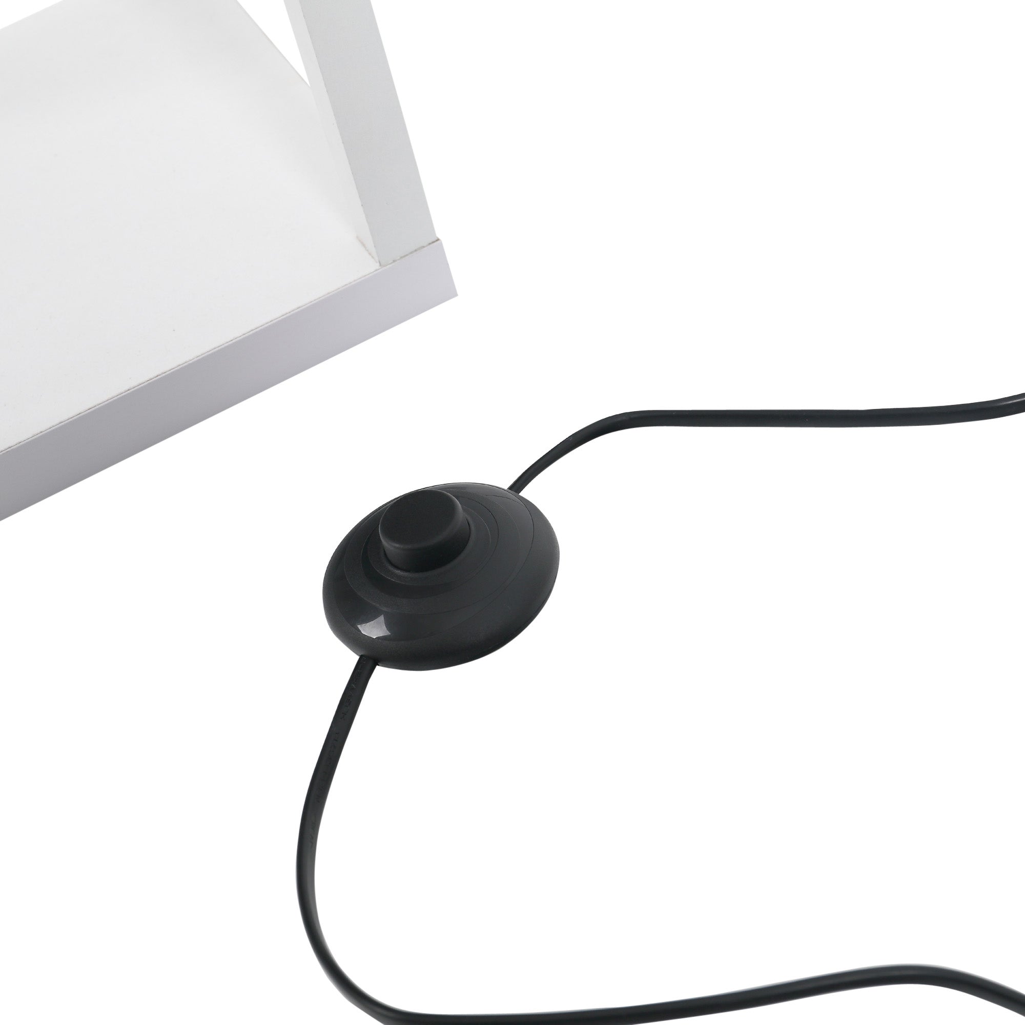 Easycomfort Lampada da Terra with 3 Mensole Integrate, Attacco E27 Potenza 40W, Arredamento Moderno in MDF, 26x26x160cm, white