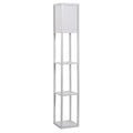 Easycomfort Lampada da Terra with 3 Mensole Integrate, Attacco E27 Potenza 40W, Arredamento Moderno in MDF, 26x26x160cm, white