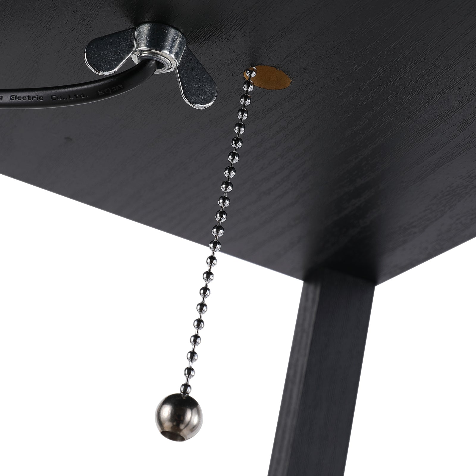 Easycomfort Lampada da Terra Moderna, Lampadina Illuminazione Interna Salvaspazio with Ripiani da Soggiorno Cotone, MDF 26 x 26 x 160 cm black e white