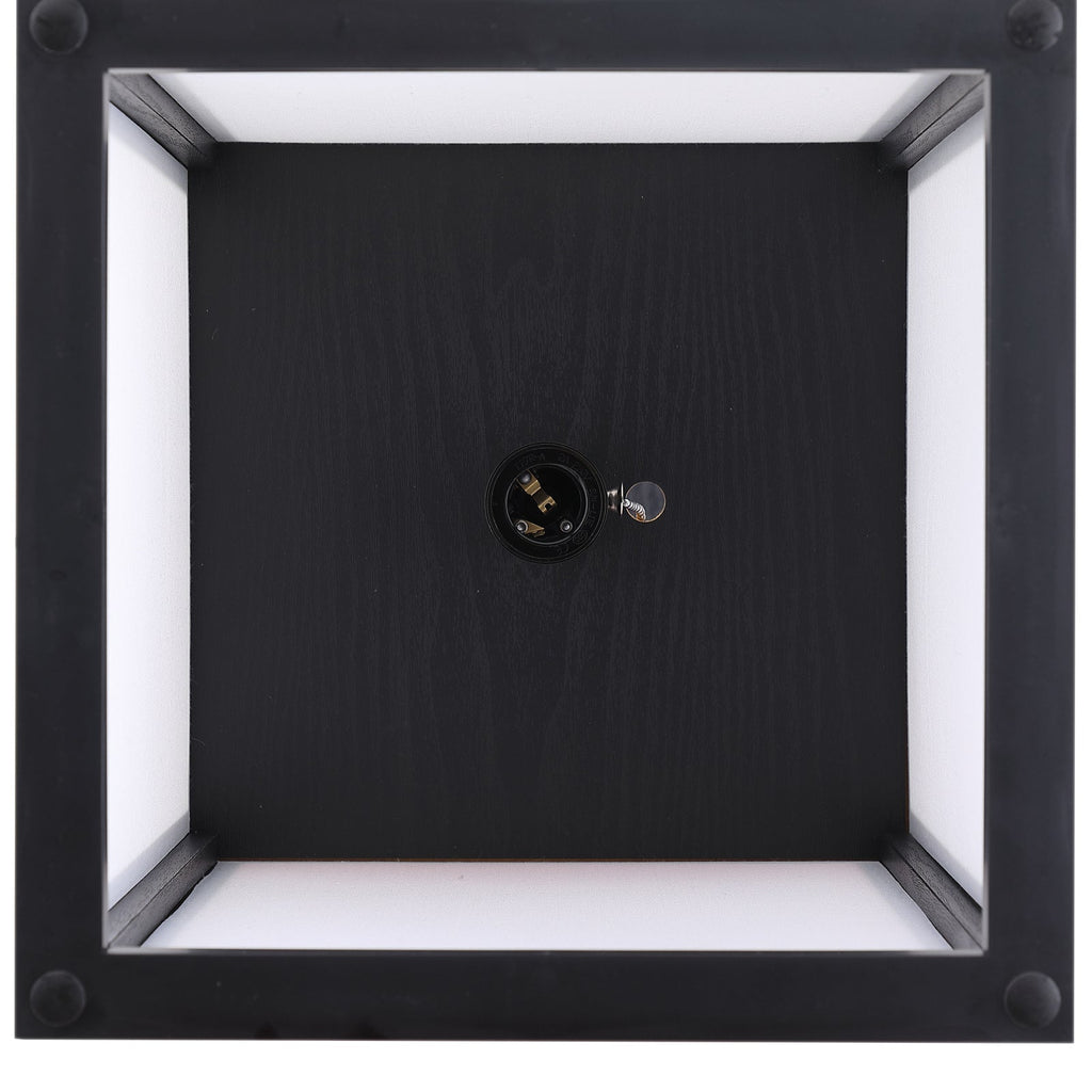 Easycomfort Lampada da Terra Moderna, Lampadina Illuminazione Interna Salvaspazio with Ripiani da Soggiorno Cotone, MDF 26 x 26 x 160 cm black e white