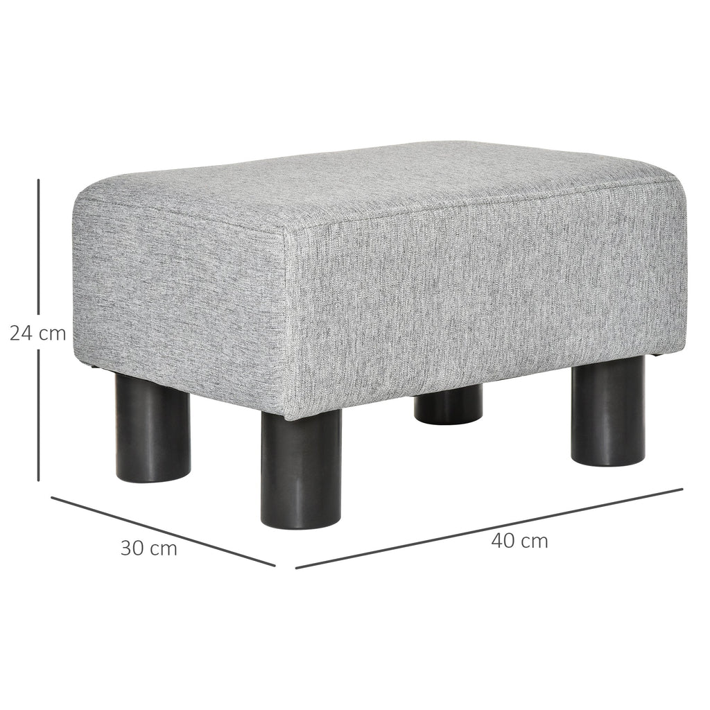 EasyComfort Poef voetenbankje 40x30x24 cm, Grijs