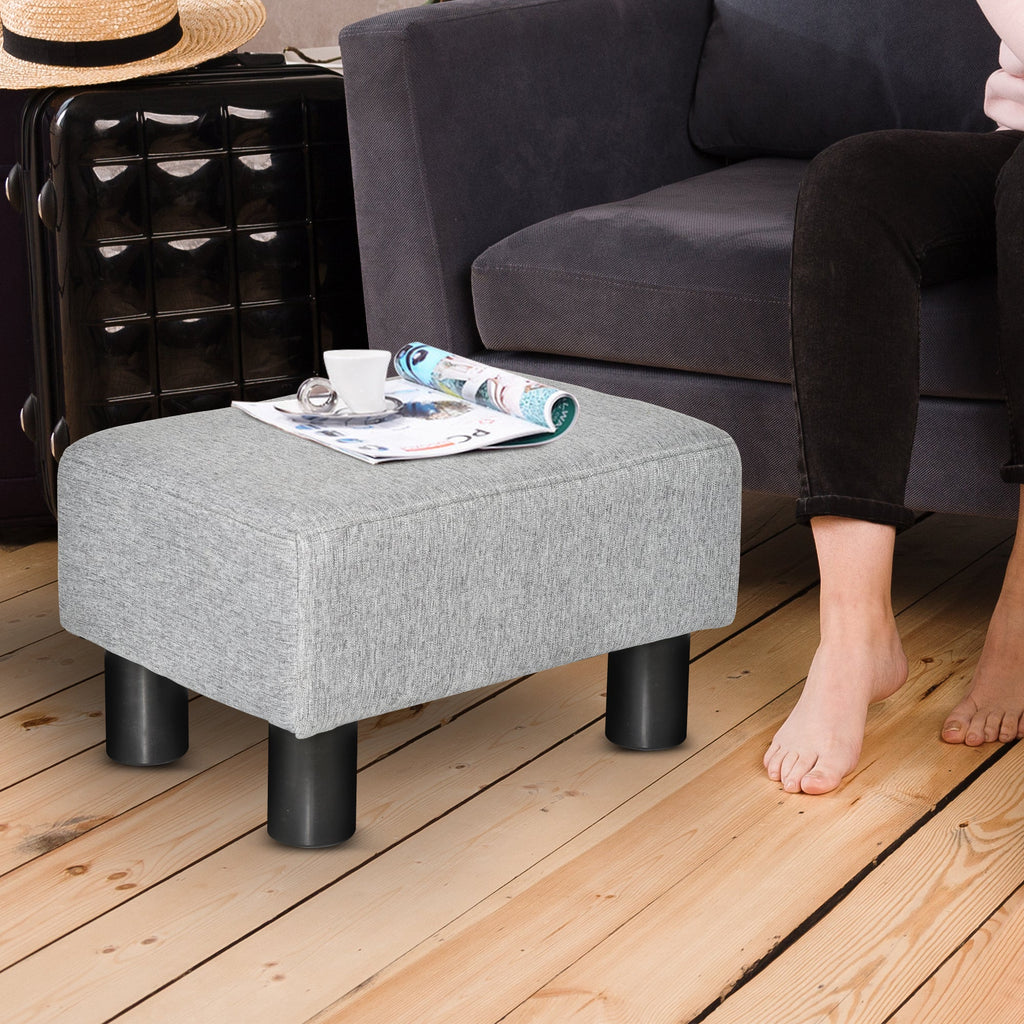 EasyComfort Poef voetenbankje 40x30x24 cm, Grijs