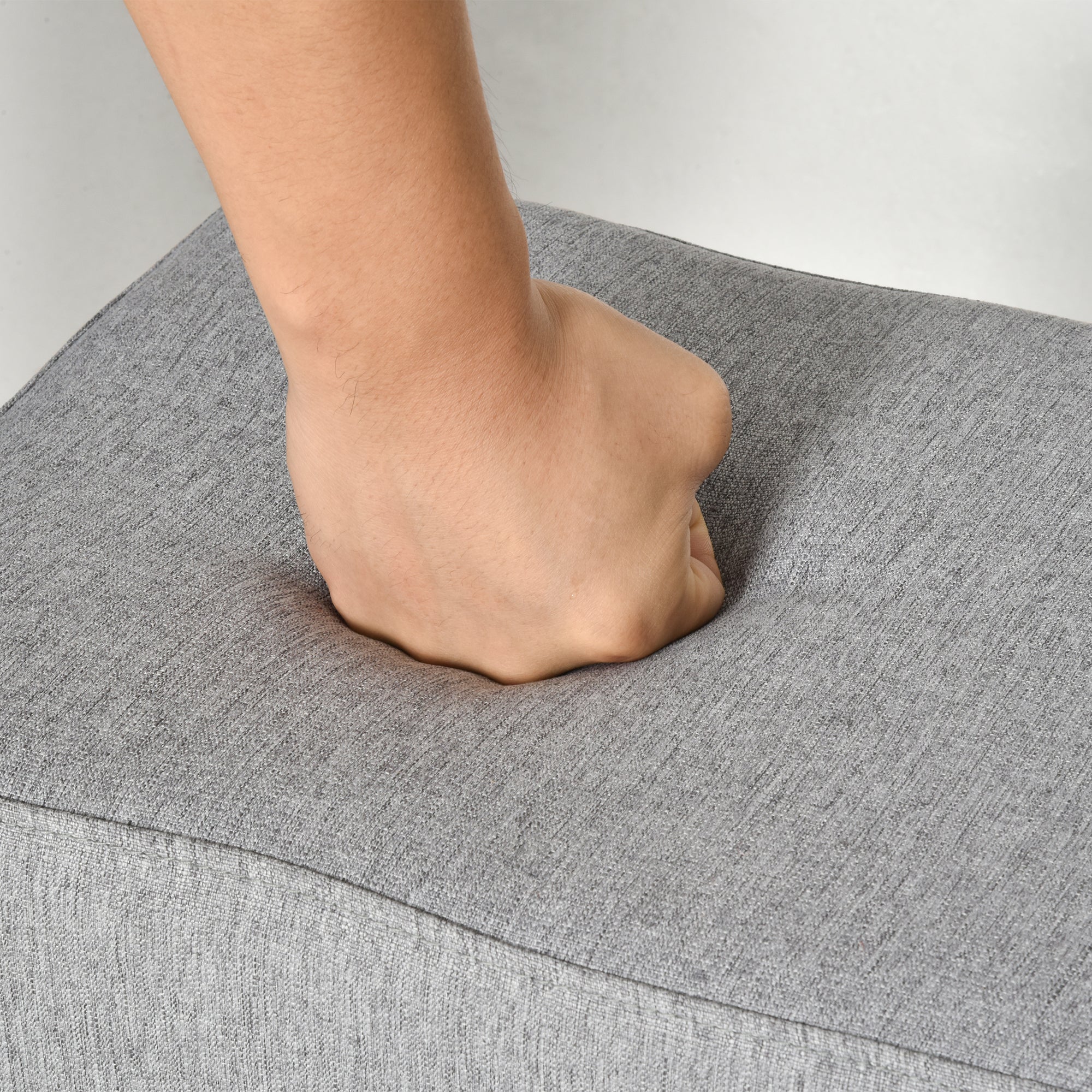 EasyComfort Poef voetenbankje 40x30x24 cm, Grijs