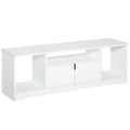 Easycomfort Mobile Porta TV Fino a 42" with Armadietto e Ripiani Aperti in Legno, 120x30x41cm