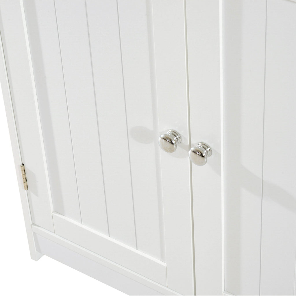 Easycomfort Amardietto Sottolavabo in MDF, Mobiletto Sottolavello white per Bagno Con 2 Ante (60x30x60cm)