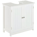 Easycomfort Amardietto Sottolavabo in MDF, Mobiletto Sottolavello white per Bagno Con 2 Ante (60x30x60cm)