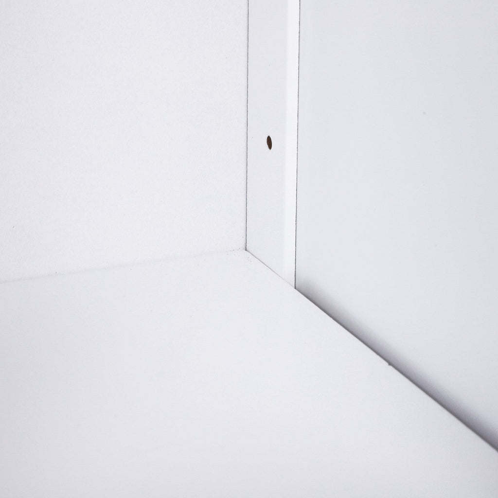 Easycomfort Mobile da Bagno with 4 Cassetti e 1 Armadietto Ripiano Regolabile a 3 Altezze Vernice Ecologica Anti-Ribaltamento in MDF white 56x30x83cm