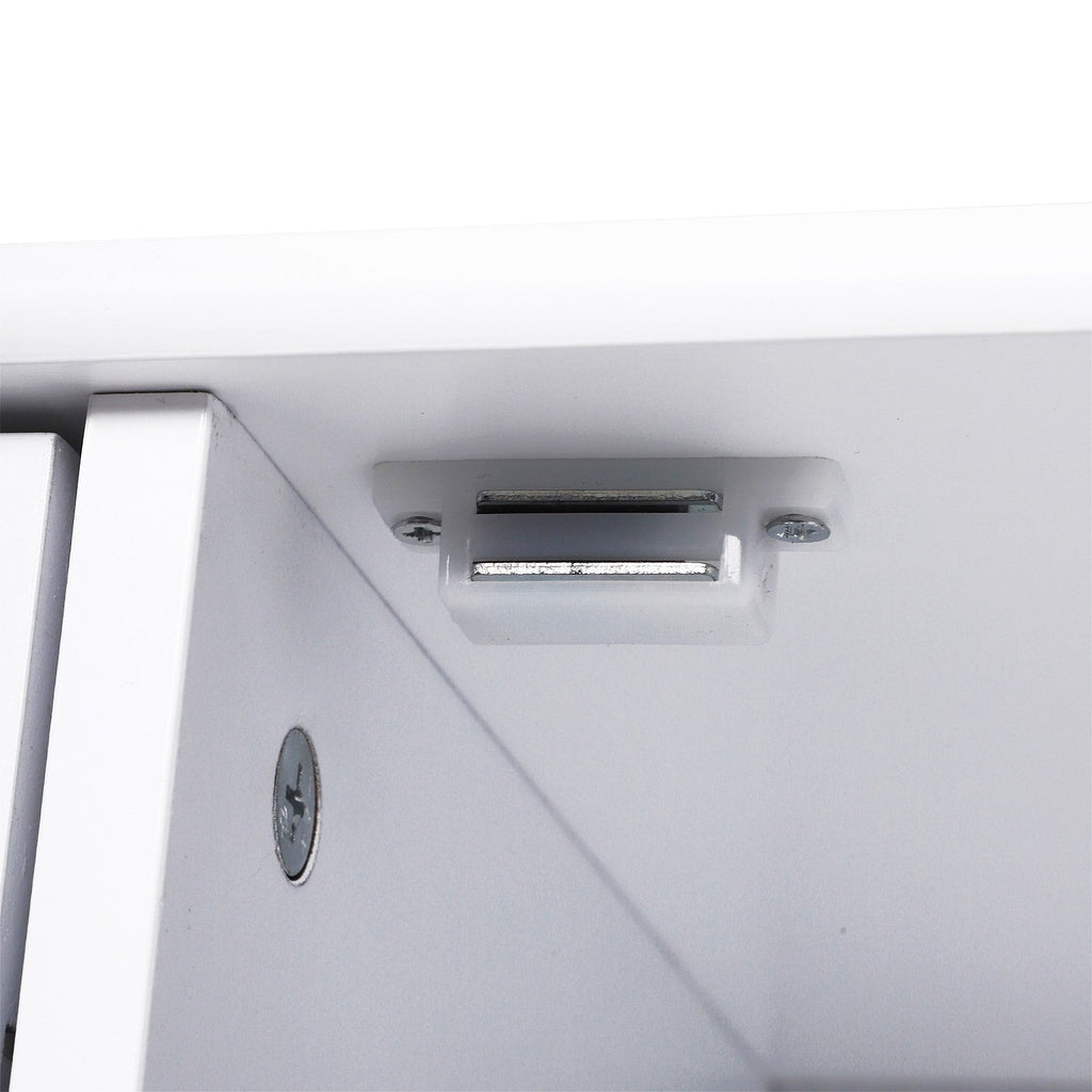 Easycomfort Mobile da Bagno with 4 Cassetti e 1 Armadietto Ripiano Regolabile a 3 Altezze Vernice Ecologica Anti-Ribaltamento in MDF white 56x30x83cm