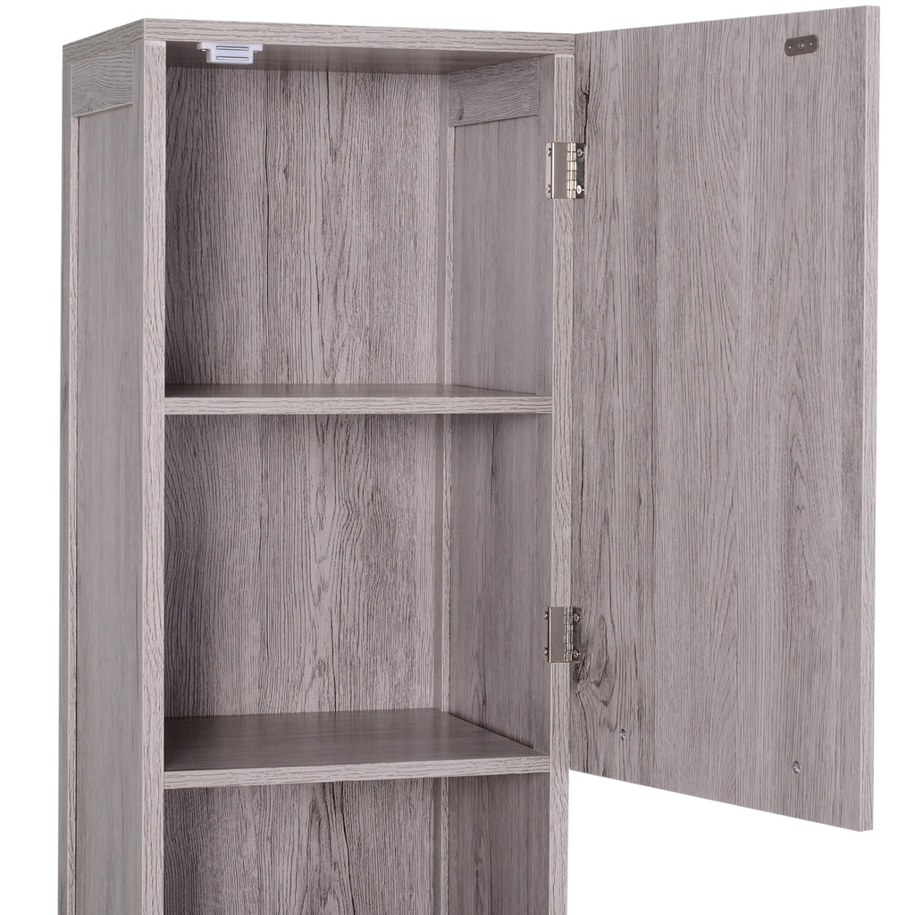 Easycomfort Colonna Bagno in MDF with 2 Armadietti e 2 Ripiani Aperti, 30x32x172.5 cm, color Legno