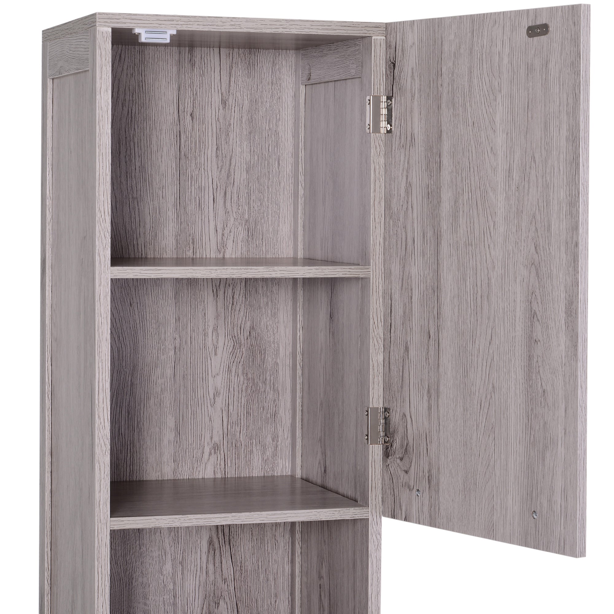 Easycomfort Colonna Bagno in MDF with 2 Armadietti e 2 Ripiani Aperti, 30x32x172.5 cm, color Legno