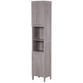 Easycomfort Colonna Bagno in MDF with 2 Armadietti e 2 Ripiani Aperti, 30x32x172.5 cm, color Legno