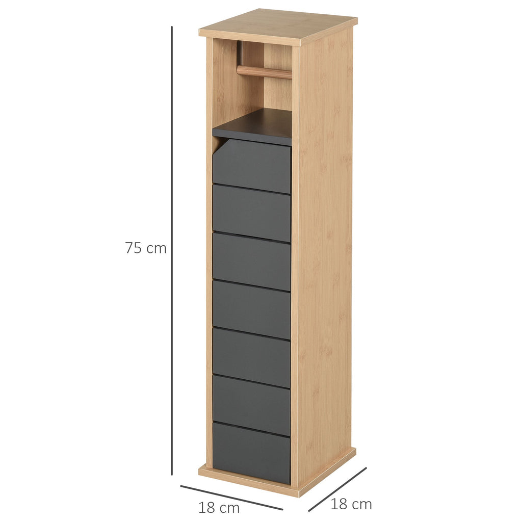EasyComfort badkamerkast met toiletrolhouder 18x18x75 cm