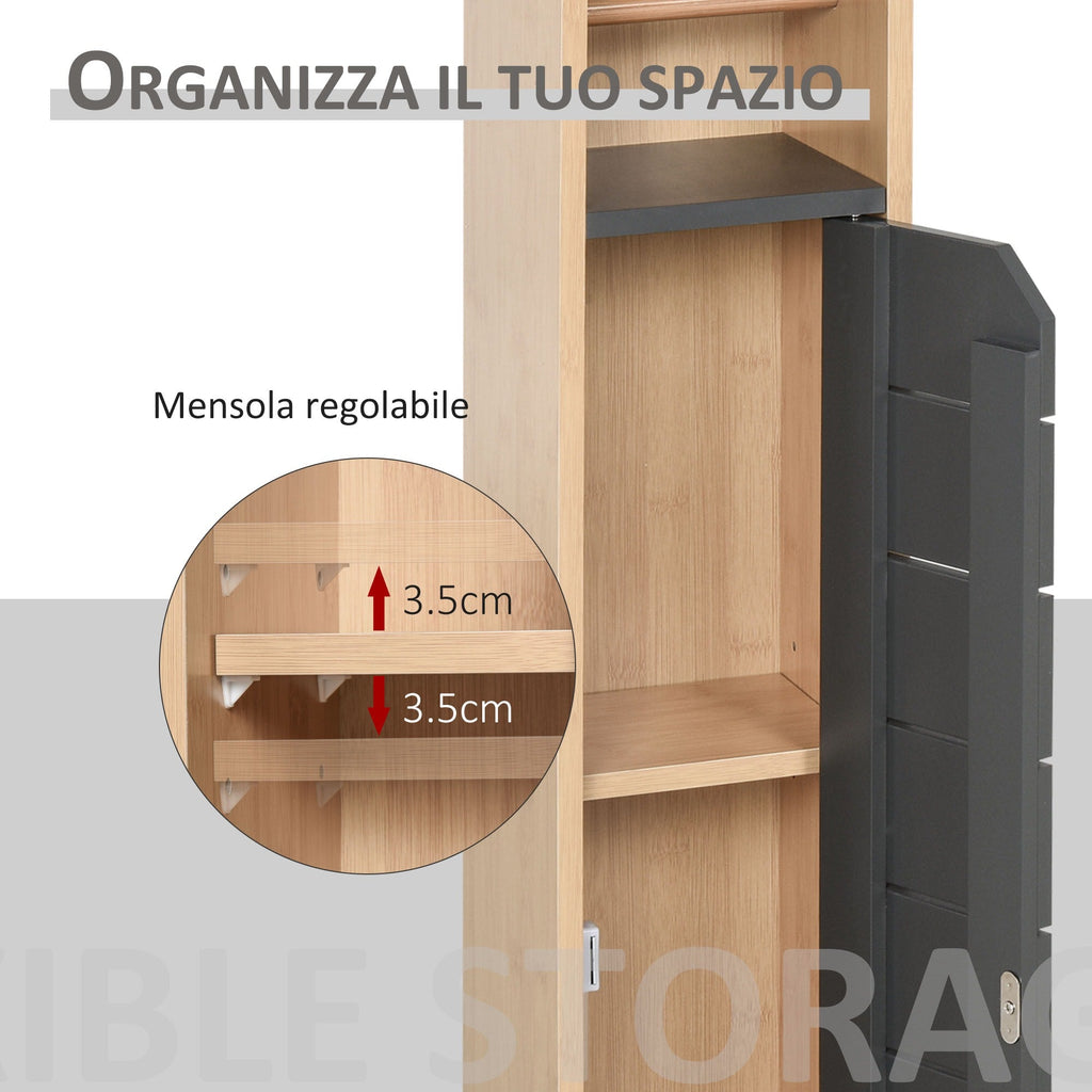 EasyComfort badkamerkast met toiletrolhouder 18x18x75 cm