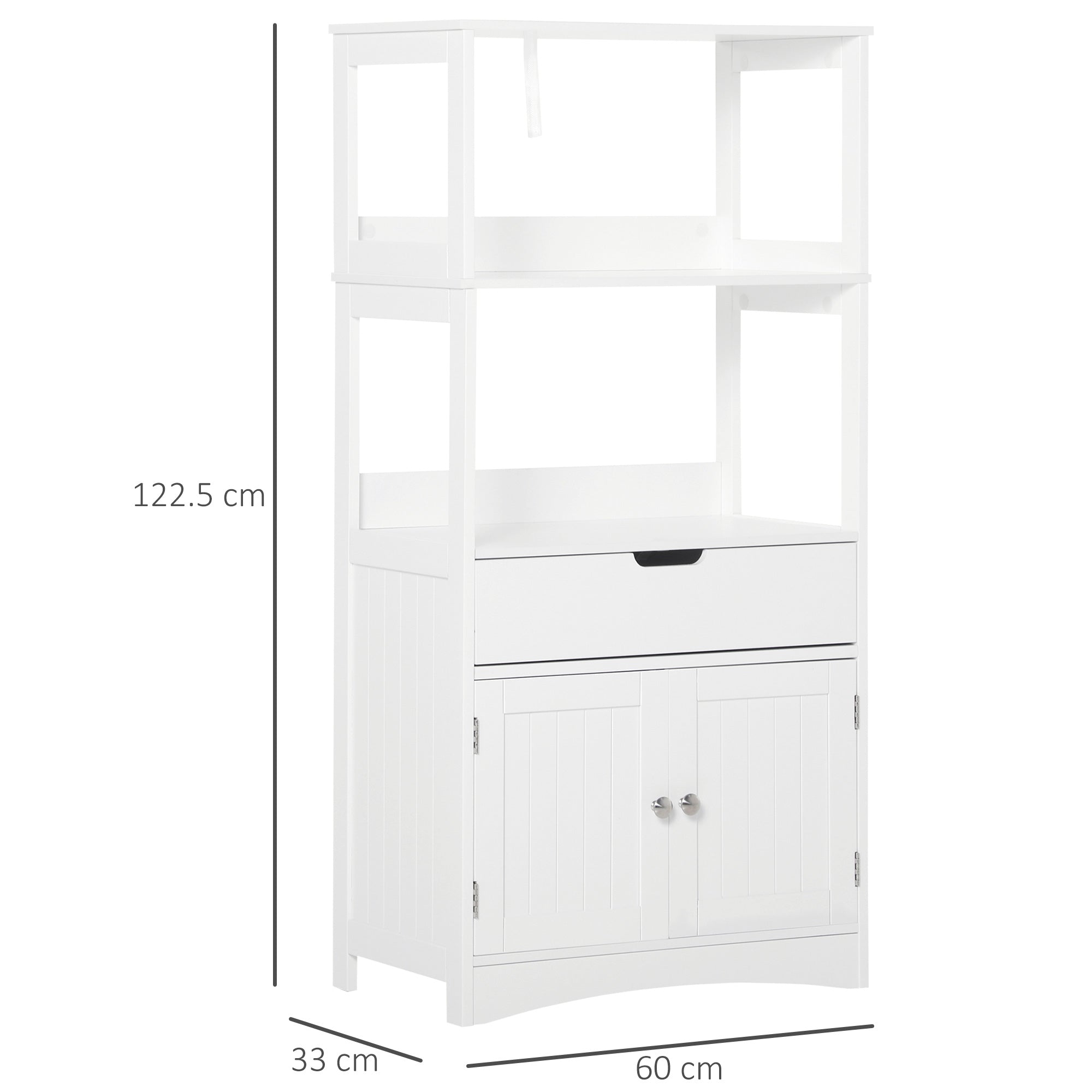 EasyComfort badkamerkast met lade en leLPGanken 60x33x122,5 cm