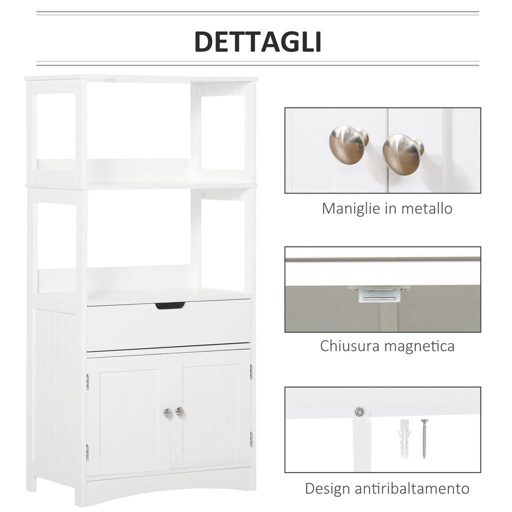 EasyComfort badkamerkast met lade en leLPGanken 60x33x122,5 cm