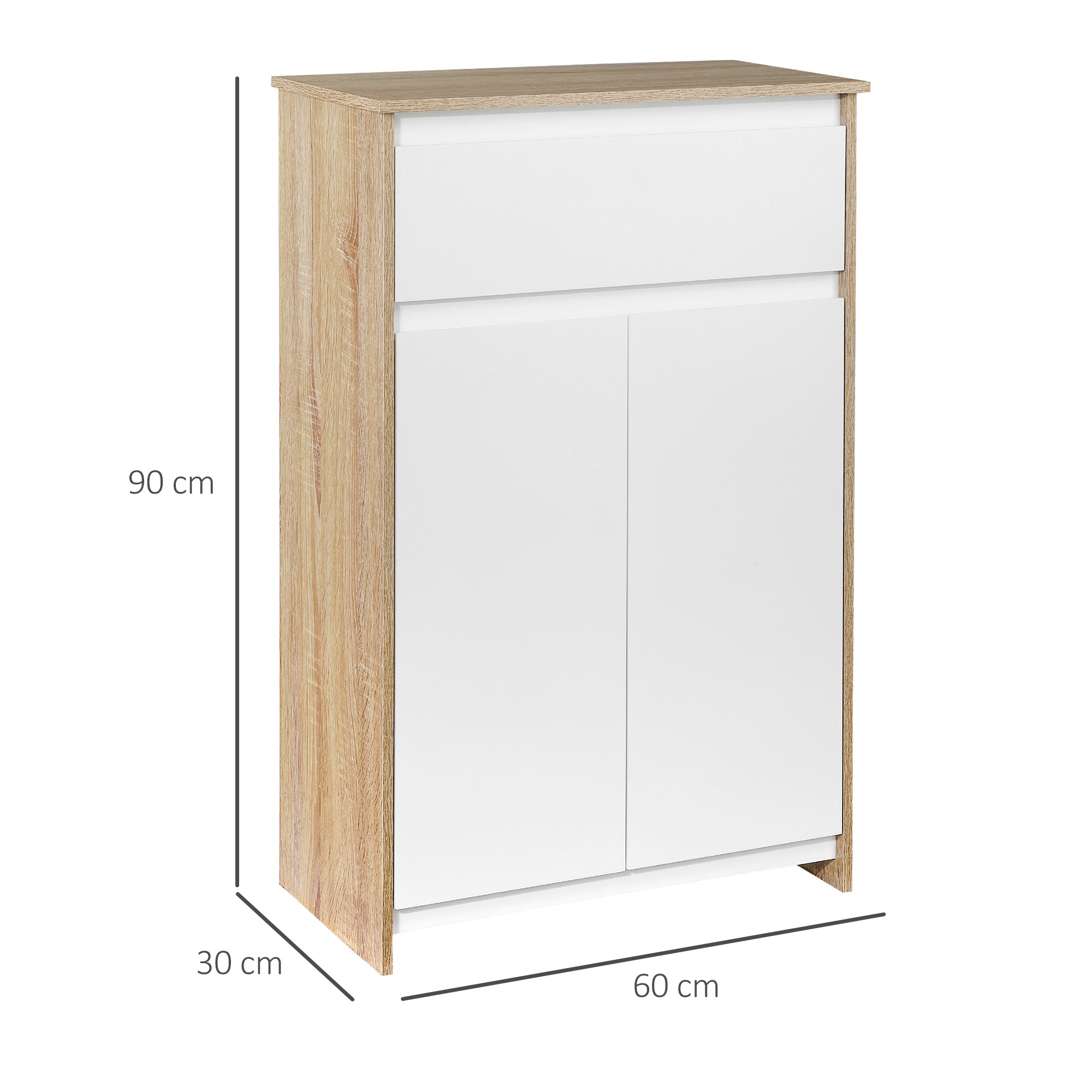 EasyComfort badkamerkast 60x30x90 cm met lade en kastje