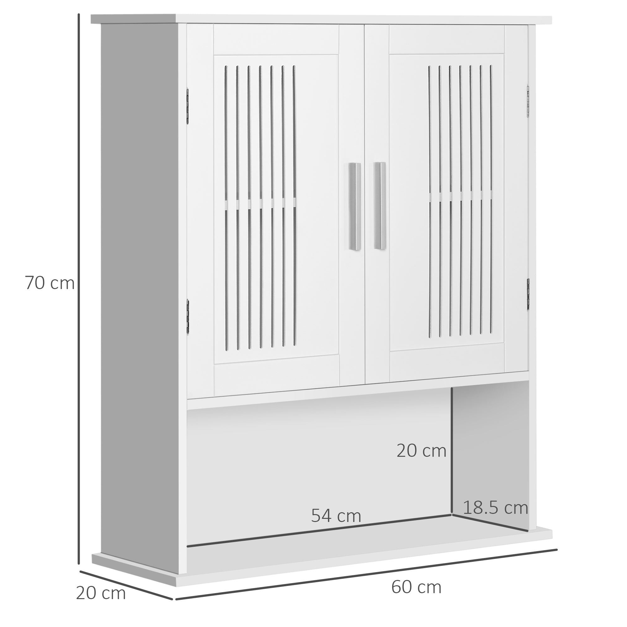 EasyComfort badkamer wandkast 60x20x70 cm wit