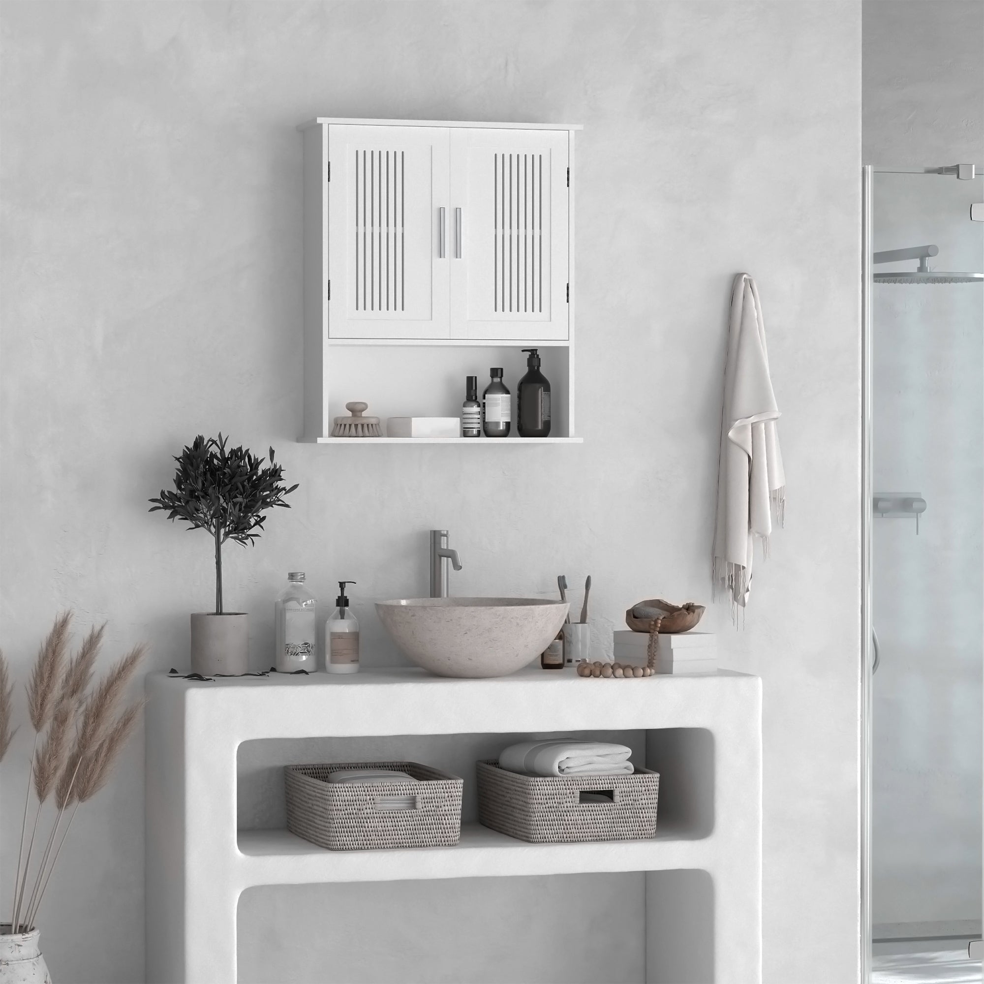 EasyComfort badkamer wandkast 60x20x70 cm wit